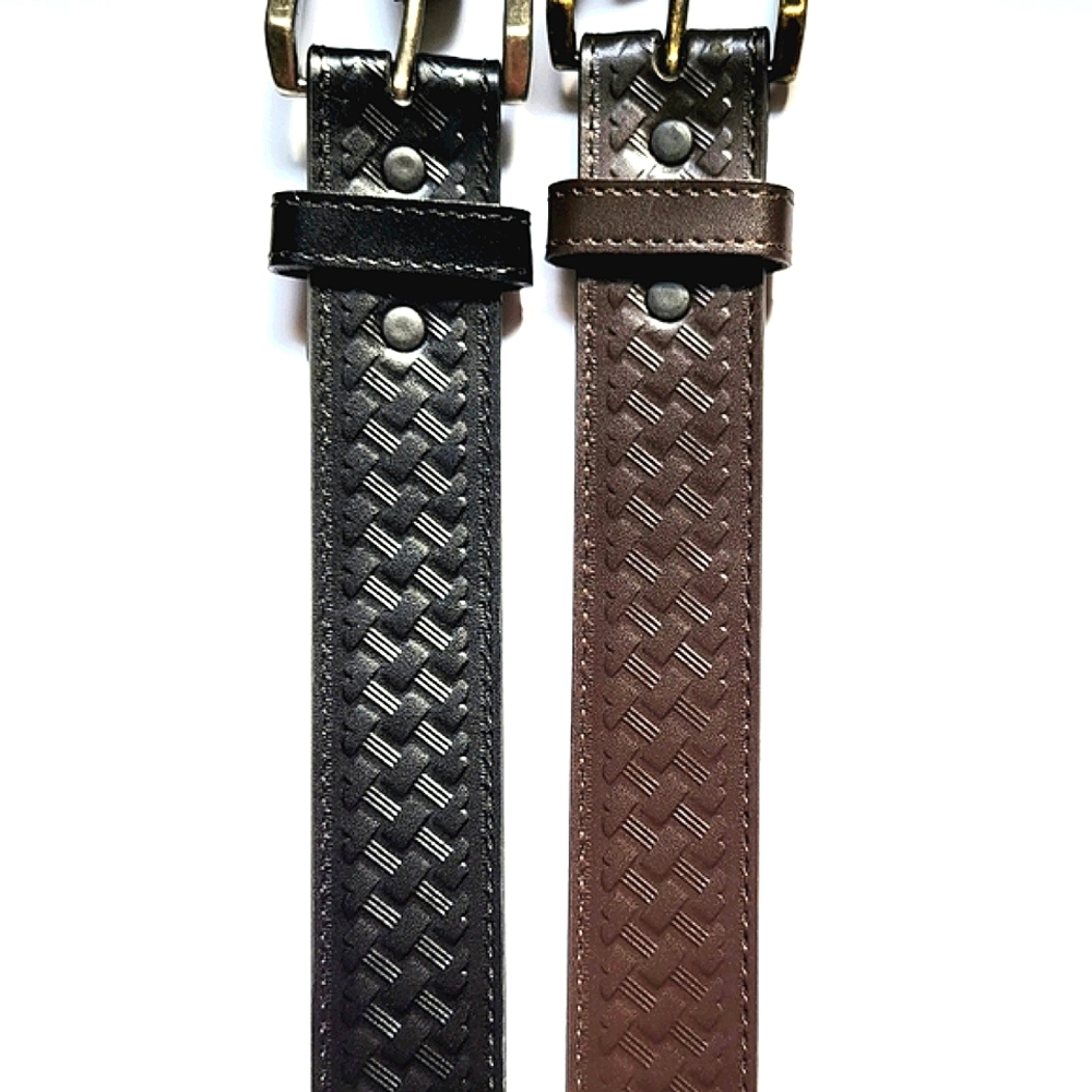 2 Leather Belts - Black and Brown